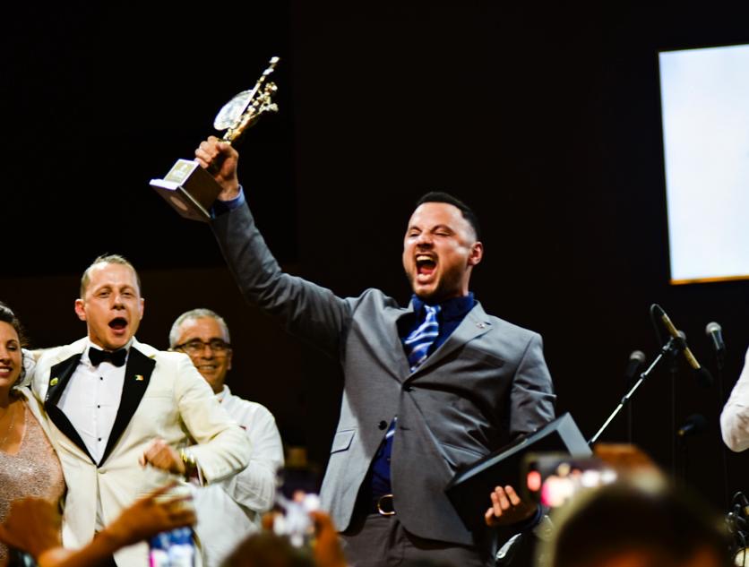 World Champion celebration moment